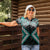 Turquoise Aotearoa Tukutuku Manawa Tapu Women Polo Shirt Ta Moko Toi Maori