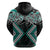 Turquoise Aotearoa Tukutuku Manawa Tapu Zip Hoodie Ta Moko Toi Maori