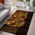 Gold Couple Dolphins Maori Polynesian Style Area Rug