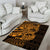 Gold Couple Dolphins Maori Polynesian Style Area Rug