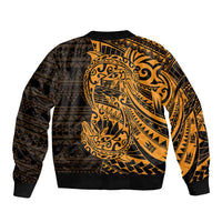 Gold Couple Dolphins Maori Polynesian Style Bomber Jacket LT9 - Polynesian Pride