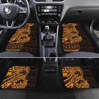 Gold Couple Dolphins Maori Polynesian Style Car Mats LT9 Set 4pcs Gold - Polynesian Pride