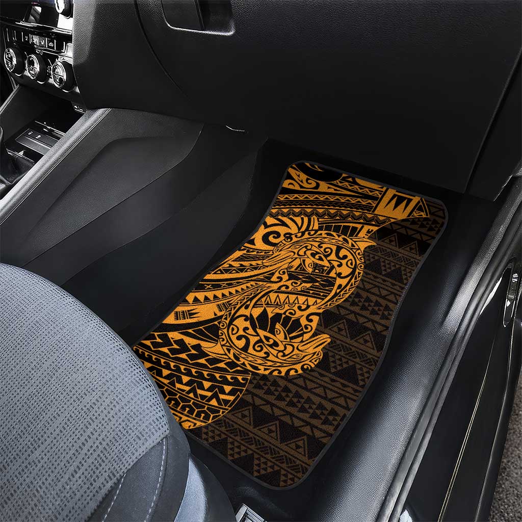 Gold Couple Dolphins Maori Polynesian Style Car Mats LT9 - Polynesian Pride