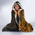 Gold Couple Dolphins Maori Polynesian Style Hooded Blanket