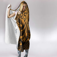 Gold Couple Dolphins Maori Polynesian Style Hooded Blanket LT9 - Polynesian Pride