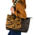 Gold Couple Dolphins Maori Polynesian Style Leather Tote Bag