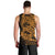 Gold Couple Dolphins Maori Polynesian Style Men Tank Top