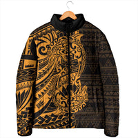 Gold Couple Dolphins Maori Polynesian Style Padded Jacket LT9 - Polynesian Pride