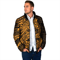 Gold Couple Dolphins Maori Polynesian Style Padded Jacket LT9 - Polynesian Pride