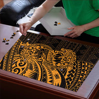 Gold Couple Dolphins Maori Polynesian Style Puzzle LT9 - Polynesian Pride