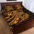 Gold Couple Dolphins Maori Polynesian Style Quilt Bed Set