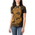 Gold Couple Dolphins Maori Polynesian Style Women Polo Shirt