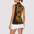 Gold Couple Dolphins Maori Polynesian Style Women Sleeveless Polo Shirt