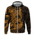 Gold Couple Dolphins Maori Polynesian Style Zip Hoodie