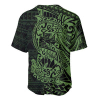 Green Couple Dolphins Maori Polynesian Style Baseball Jersey LT9 - Polynesian Pride