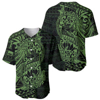 Green Couple Dolphins Maori Polynesian Style Baseball Jersey LT9 - Polynesian Pride