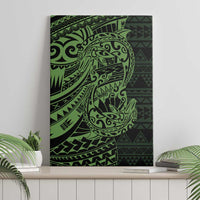 Green Couple Dolphins Maori Polynesian Style Canvas Wall Art LT9 - Polynesian Pride
