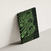 Green Couple Dolphins Maori Polynesian Style Canvas Wall Art LT9 - Polynesian Pride