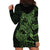 Green Couple Dolphins Maori Polynesian Style Hoodie Dress