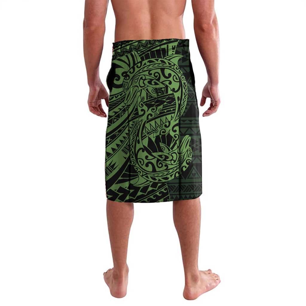 Green Couple Dolphins Maori Polynesian Style Lavalava LT9 - Polynesian Pride