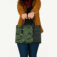 Green Couple Dolphins Maori Polynesian Style Leather Bag LT9 - Polynesian Pride