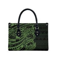 Green Couple Dolphins Maori Polynesian Style Leather Bag LT9 - Polynesian Pride