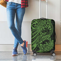 Green Couple Dolphins Maori Polynesian Style Luggage Cover LT9 - Polynesian Pride