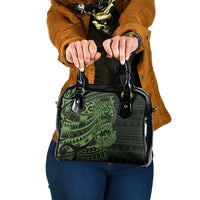 Green Couple Dolphins Maori Polynesian Style Shoulder Handbag LT9 One Size Green - Polynesian Pride