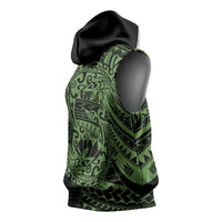 Green Couple Dolphins Maori Polynesian Style Sleeveless Hoodie LT9 - Polynesian Pride