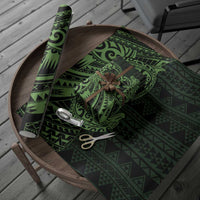 Green Couple Dolphins Maori Polynesian Style Wrapping Paper LT9 - Polynesian Pride