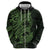 Green Couple Dolphins Maori Polynesian Style Zip Hoodie