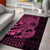 Pink Couple Dolphins Maori Polynesian Style Area Rug