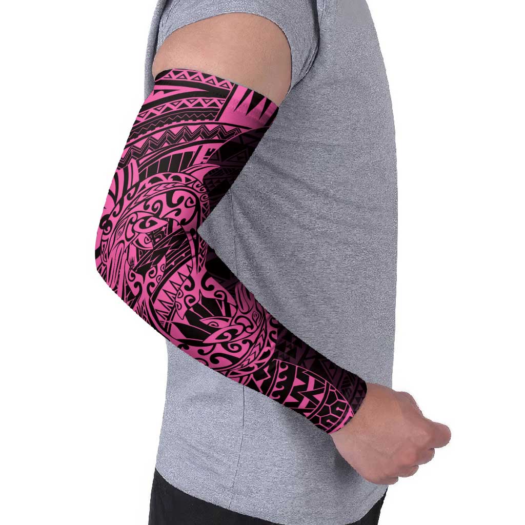 Pink Couple Dolphins Maori Polynesian Style Arm Sleeves LT9 - Polynesian Pride