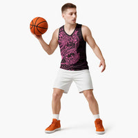 Pink Couple Dolphins Maori Polynesian Style Basketball Jersey LT9 - Polynesian Pride