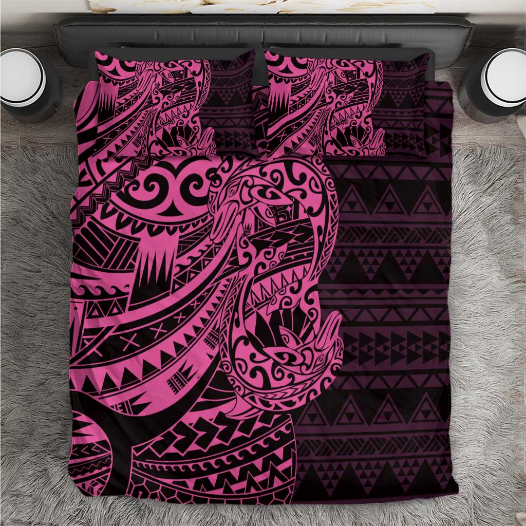 Pink Couple Dolphins Maori Polynesian Style Bedding Set LT9 Pink - Polynesian Pride
