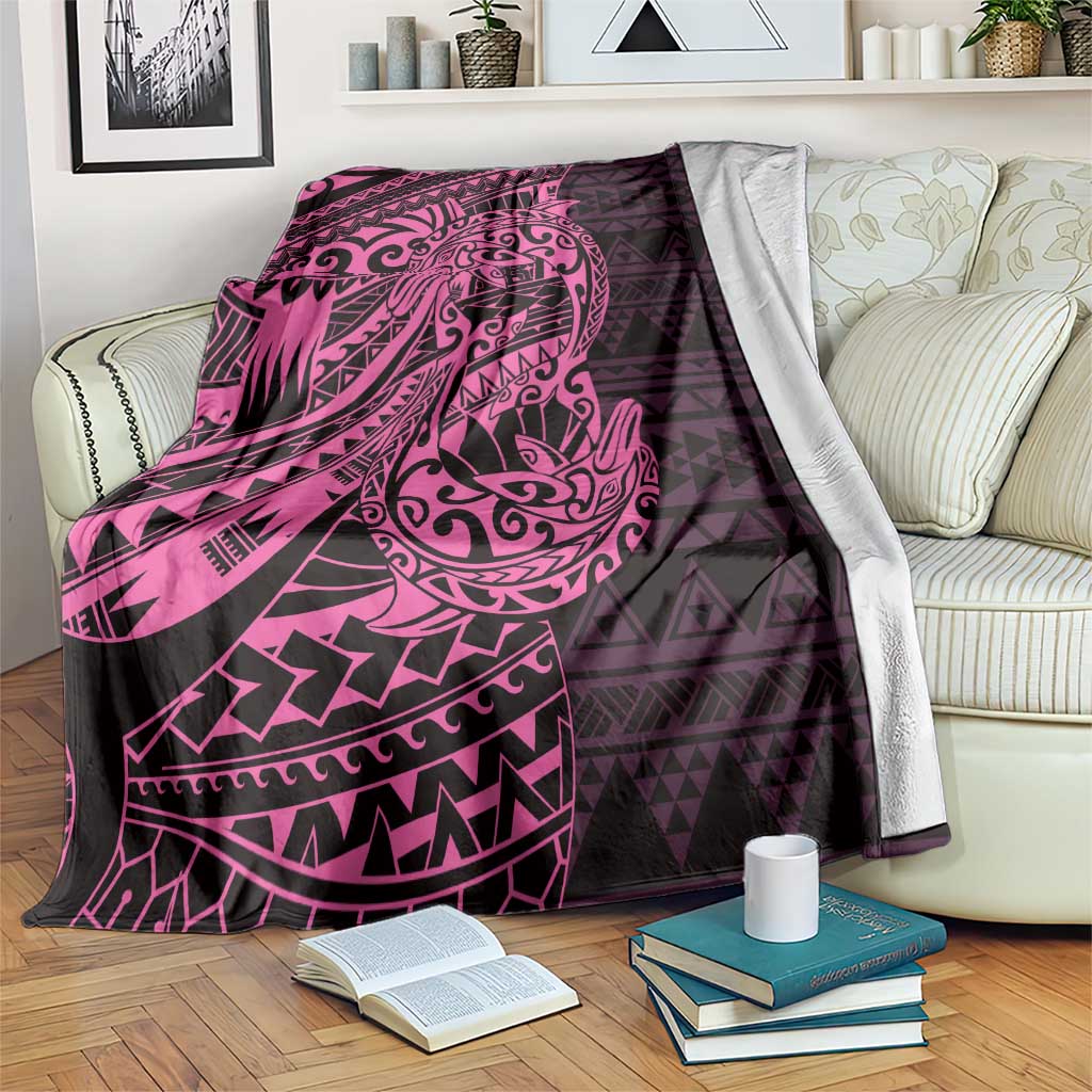 Pink Couple Dolphins Maori Polynesian Style Blanket LT9 Pink - Polynesian Pride