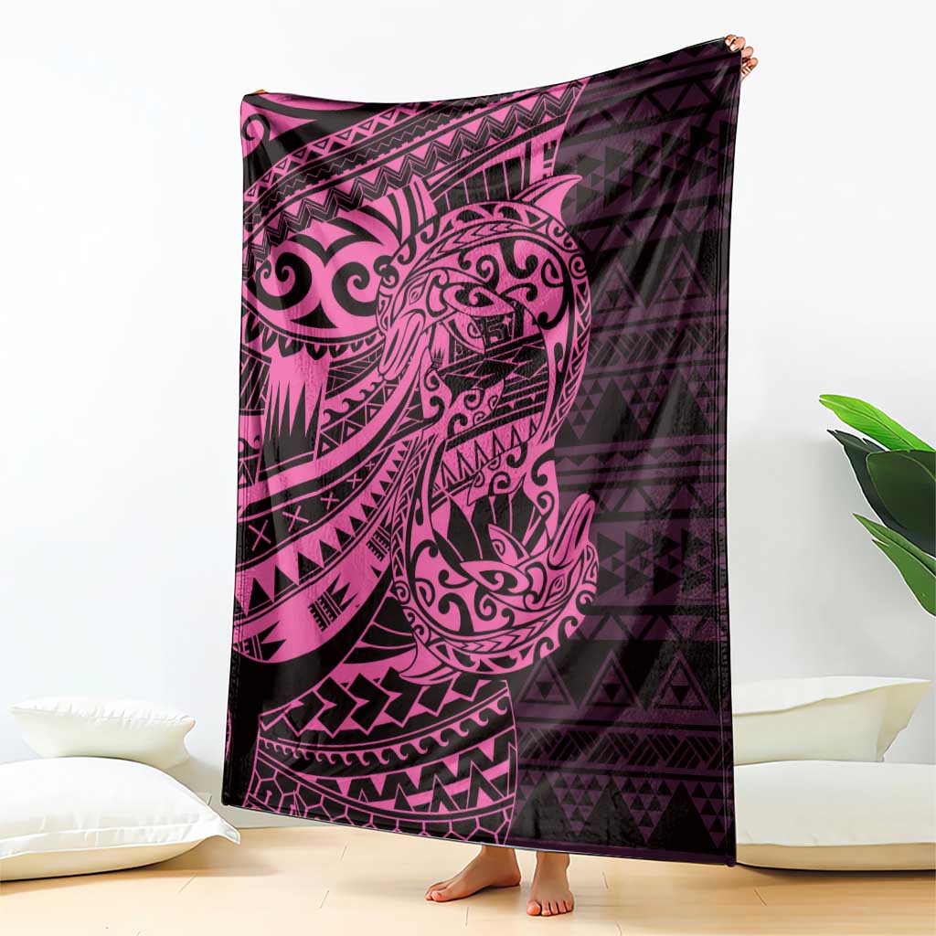 Pink Couple Dolphins Maori Polynesian Style Blanket LT9 - Polynesian Pride