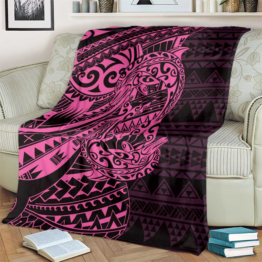 Pink Couple Dolphins Maori Polynesian Style Blanket LT9 - Polynesian Pride