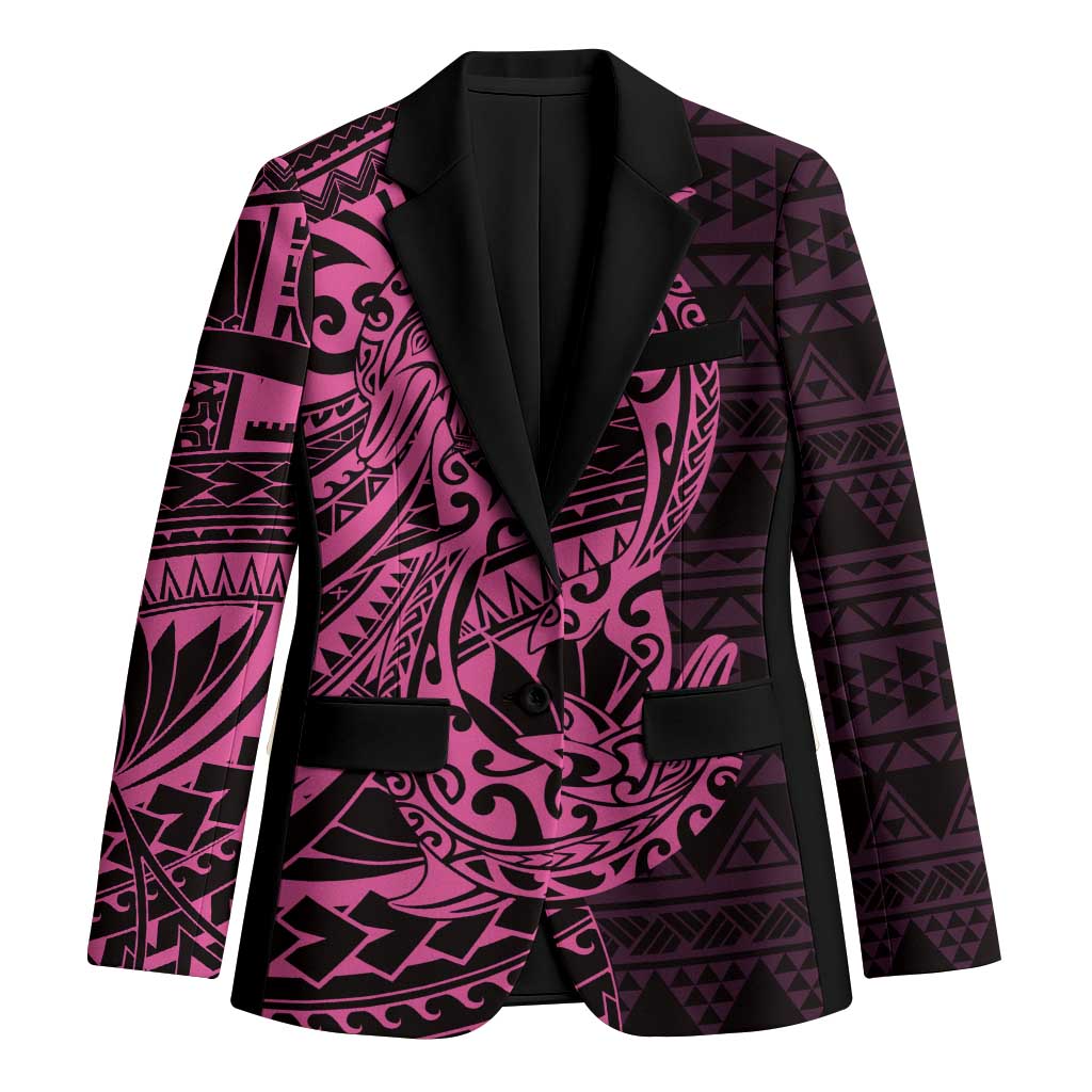 Pink Couple Dolphins Maori Polynesian Style Blazer LT9 Unisex Pink - Polynesian Pride