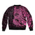 Pink Couple Dolphins Maori Polynesian Style Bomber Jacket