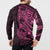 Pink Couple Dolphins Maori Polynesian Style Button Sweatshirt