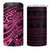 Pink Couple Dolphins Maori Polynesian Style 4 in 1 Can Cooler Tumbler