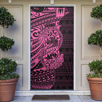 Pink Couple Dolphins Maori Polynesian Style Door Cover LT9 Pink - Polynesian Pride