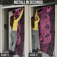 Pink Couple Dolphins Maori Polynesian Style Door Cover LT9 - Polynesian Pride