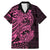 Pink Couple Dolphins Maori Polynesian Style Family Matching Mermaid Dress and Hawaiian Shirt