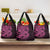 Pink Couple Dolphins Maori Polynesian Style Grocery Bag