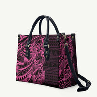 Pink Couple Dolphins Maori Polynesian Style Leather Bag LT9 Pink - Polynesian Pride