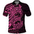 Pink Couple Dolphins Maori Polynesian Style Polo Shirt