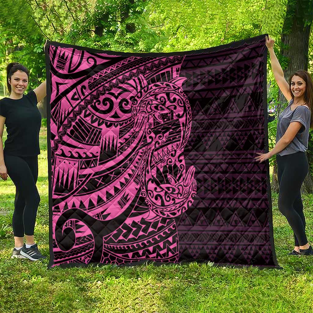 Pink Couple Dolphins Maori Polynesian Style Quilt LT9 - Polynesian Pride