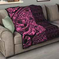 Pink Couple Dolphins Maori Polynesian Style Quilt LT9 - Polynesian Pride